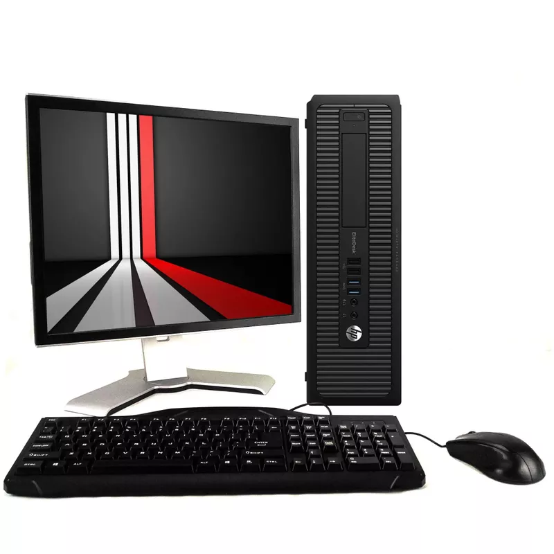 HP EliteDesk 800G1 Desktop Computer, 3.2 GHz Intel i5 Quad Core, 16GB DDR3 RAM, 1TB HDD, Windows 10 Professional 64bit, 19in LCD (Refurbished)