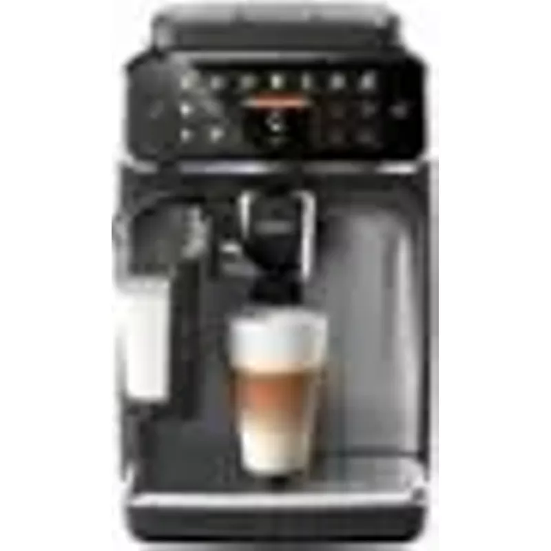 Philips 4300 Series Fully Automatic Espresso Machine with LatteGo Milk Frother, 8 Coffee Varieties - Black