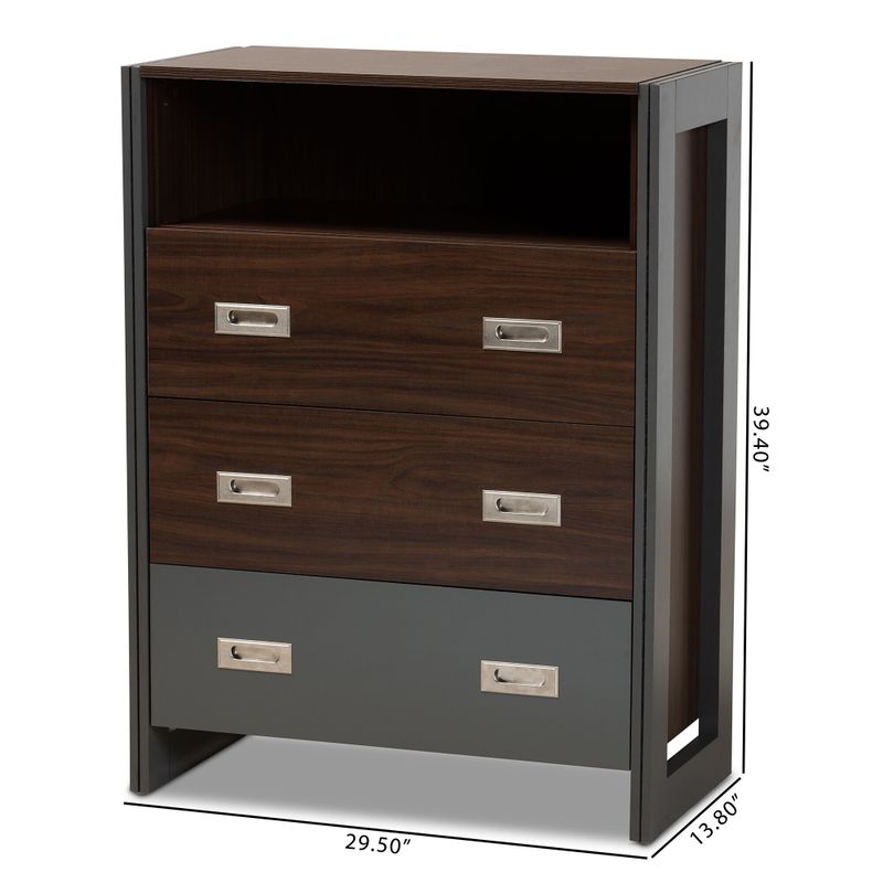 Elliot Modern and Contemporary Two-Tone 3-Drawer Chest - 3-drawer
