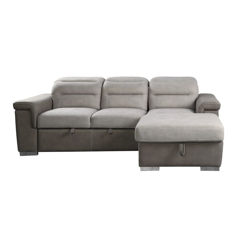 Noyer Living Room Sleeper Sofa Chaise - Taupe