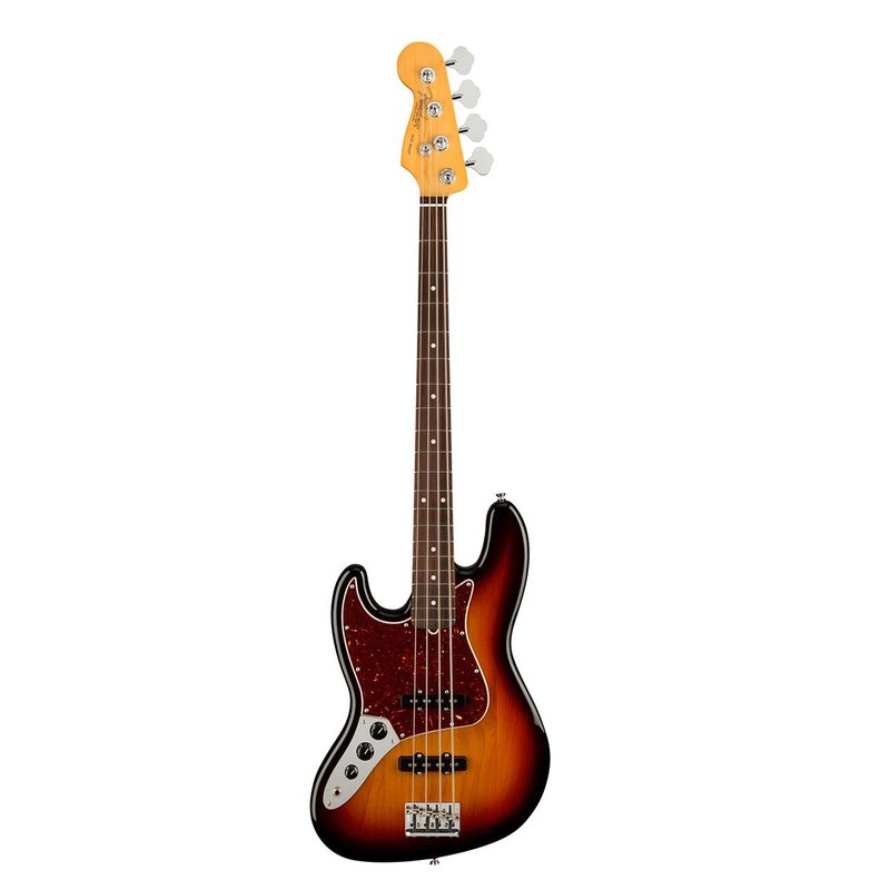 Fender American Professional II Jazz Left-Handed Bass Guitar, Rosewood Fingerboard, 3-Color Sunburst