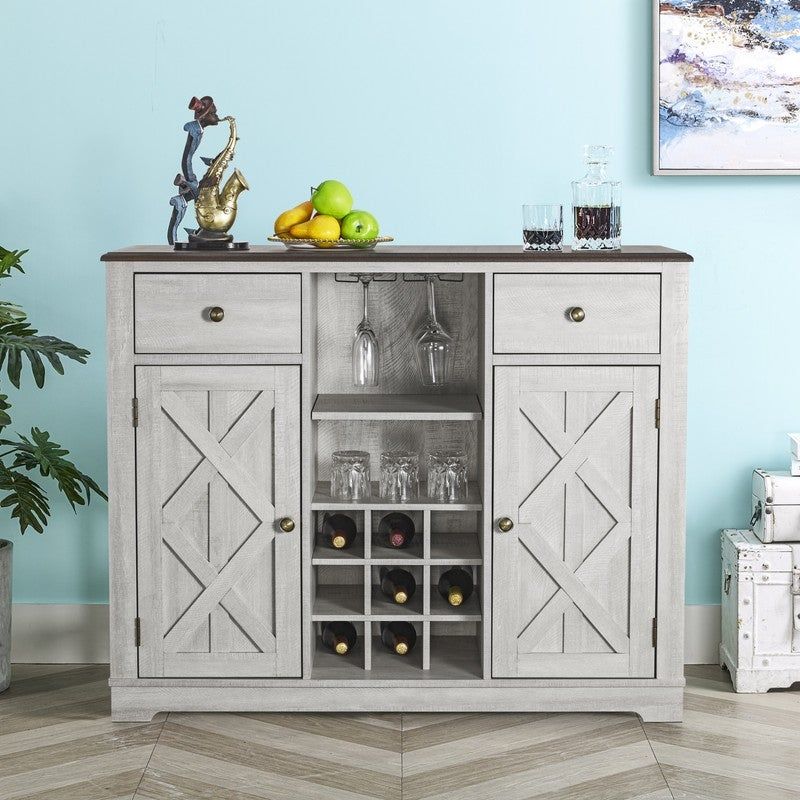 Wine Bar Cabinet - White