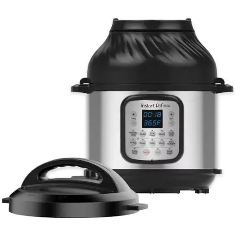 Instant Pot - 8 Quart Duo Crisp 11-in-1 Electric Pressure Cooker with Air Fryer - Stainless Steel/Silver
