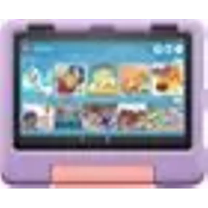 Amazon - Fire HD 8 Kids Ages 3-7 (2022) 8" HD tablet with Wi-Fi 32 GB - Purple