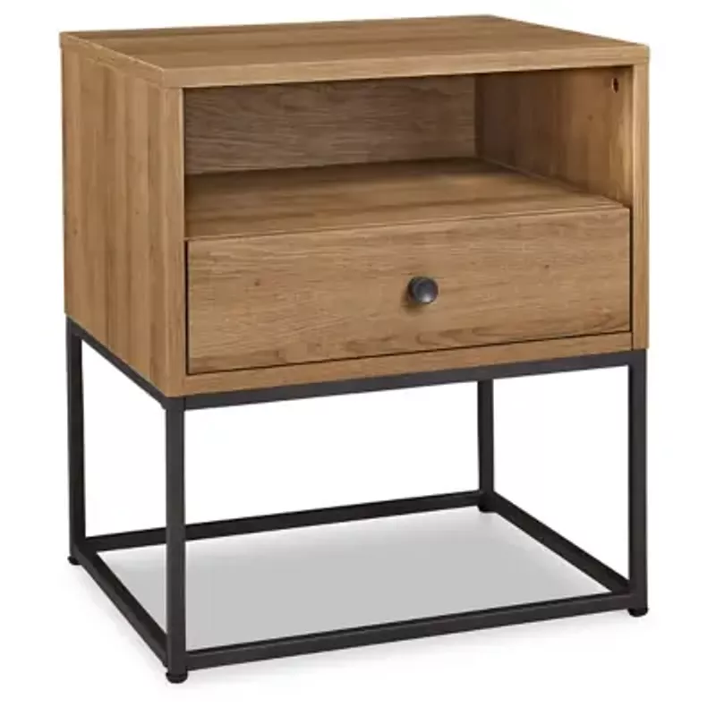 Light Brown Thadamere One Drawer Night Stand
