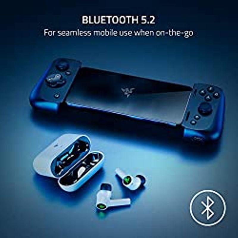 Razer Hammerhead HyperSpeed Wireless Multi-Platform Gaming Earbuds for Playstation 5 / PS5, PC, Mobile: ANC - Noise Cancelling Mic -...