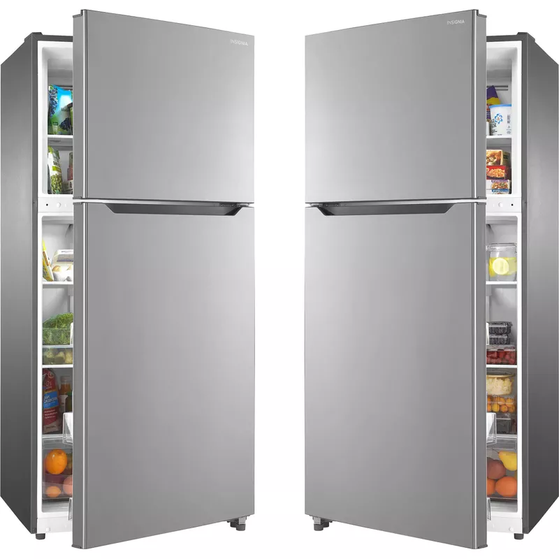 Insignia™ - 18 Cu. Ft. Top-Freezer Refrigerator with ENERGY STAR Certification - Stainless Steel