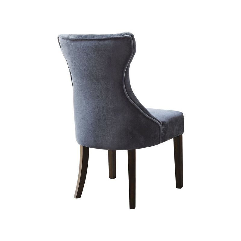 Chic Home Bronte Velvet Modern Contemporary Button Tufted Dining Chair - Blue