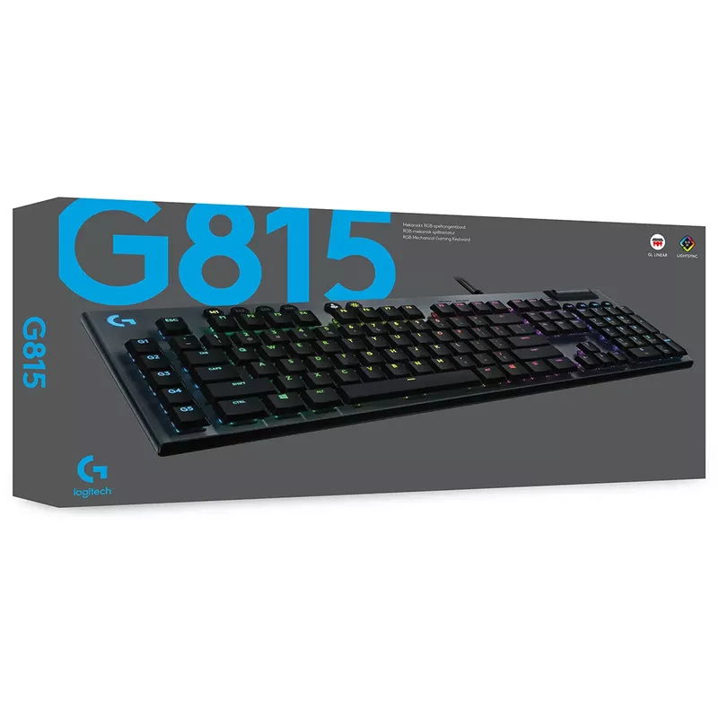 Logitech - G815 RGB Mechanical Gaming Keyboard, Black