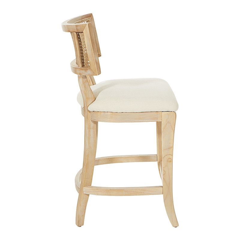 Left Zoom. OSP Home Furnishings - Alaina 26" Counter Stool in Fabric with Coastal Wash - Linen