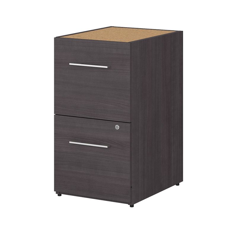 Office 500 16W 2 Drawer File Cabinet by Bush Business Furniture - Grey
