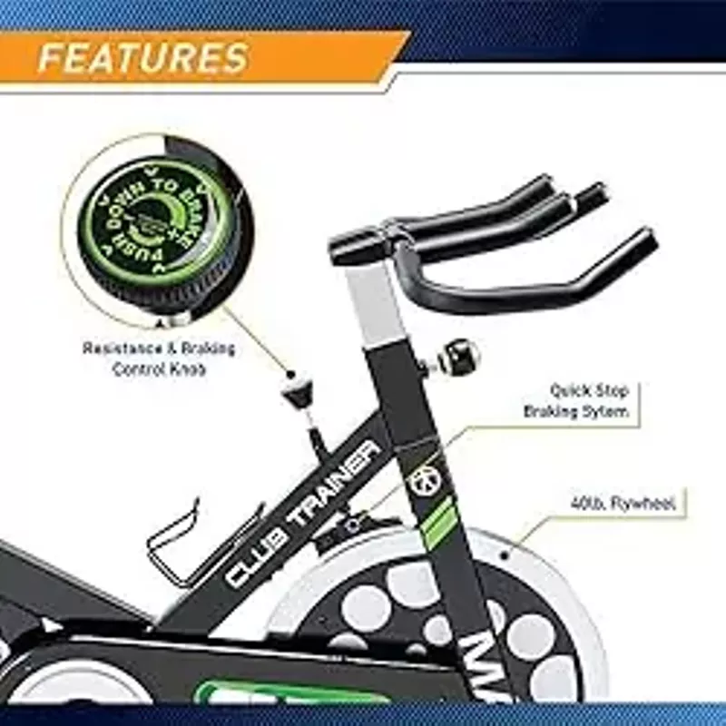 Marcy Club Revolution Bike Cycle Trainer for Cardio Exercise, Multiple Colors Available