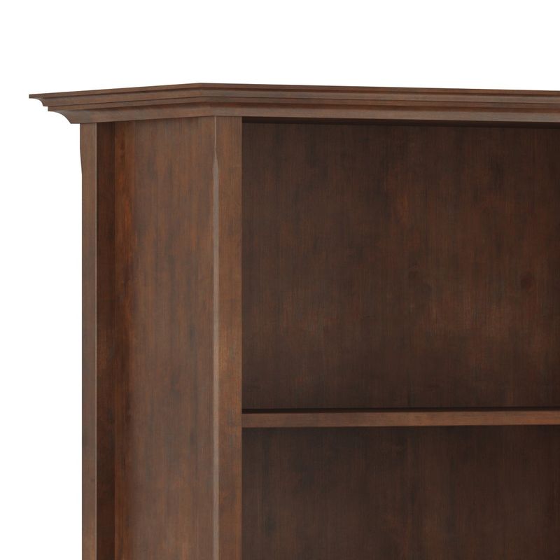 WYNDENHALL Halifax Solid Wood Transitional 5-shelf Bookcase - 30"w x 14"d x 70" h - Distressed Grey