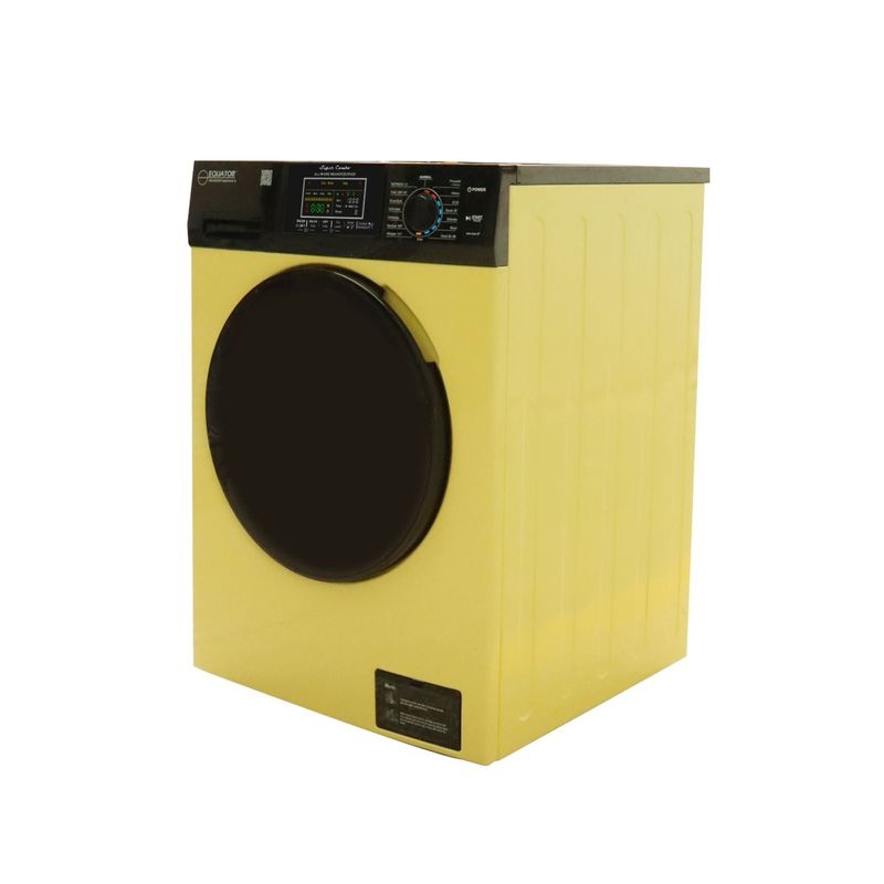 Equator 18lbs Combination Washer/Dryer - Sanitize/Allergen/Vented/Ventless Dry - 2021 model - Yellow-Black
