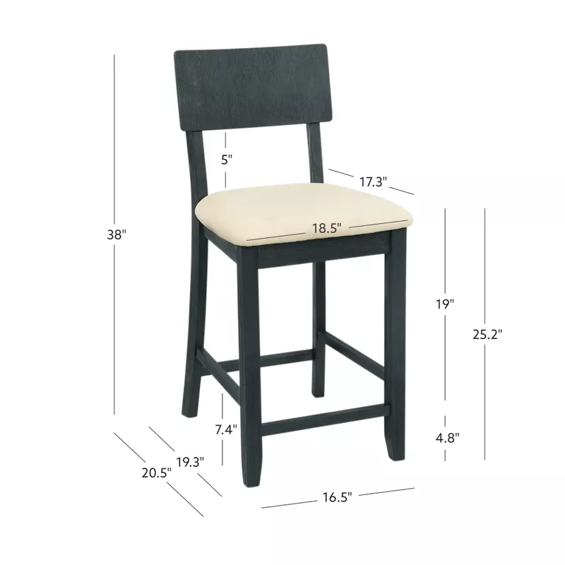 Lawlynn Counter Stool Dark Charcoal