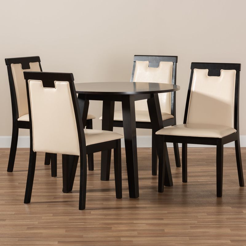 Ryan Modern and Contemporary 5-Piece Dining Set - Beige