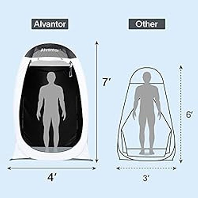 Alvantor Shower Tent Portable Changing Room, Outdoor Toilet, Pop Up Shelter for Privacy, Dressing Room, and Shelter - Teflon-Coated...