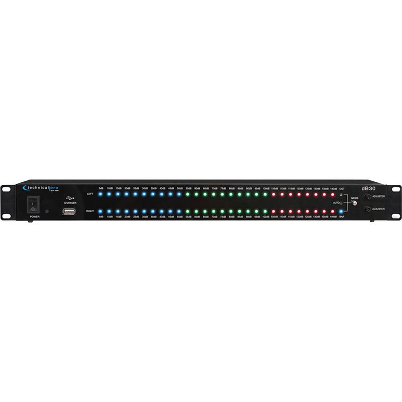 Technical Pro 1U Rack Mount dB Display with Power Supply