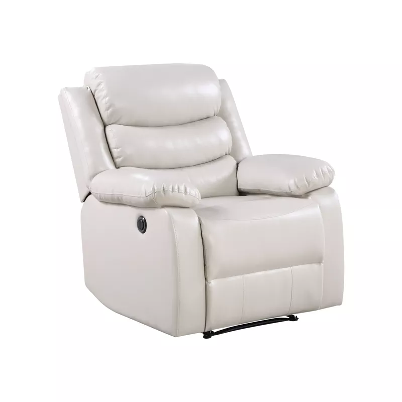 ACME Eilbra Power Motion Recliner, Beige Synthetic Leather