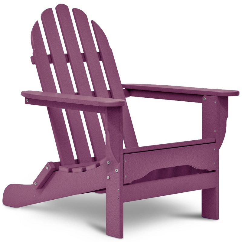 Halifax Recycled Plastic Outdoor Adirondack Chair by Havenside Home - Black