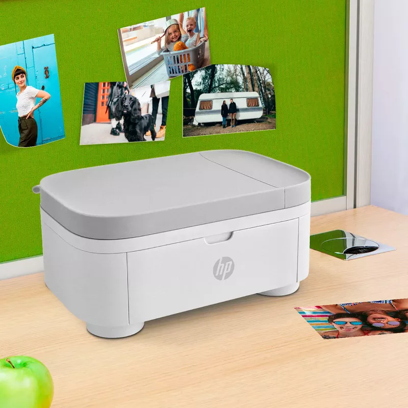 HP - Sprocket Studio Plus WiFi Photo Printer, Compatible with iOS and Android - White