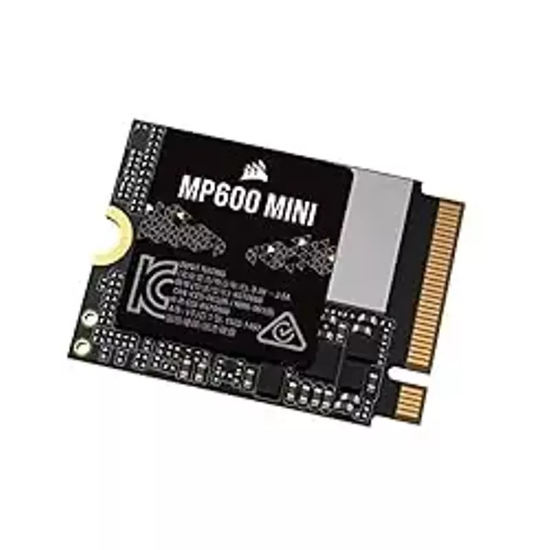 Corsair MP600 Mini 2TB M.2 NVMe PCIe x4 Gen4 SSD - M.2 2230 - Up to 7,000MB/sec Sequential Read - High-Density 3D TLC NAND - Great for Steam Deck and Microsoft Surface - Black