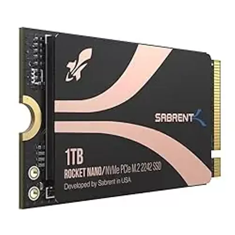 SABRENT Rocket 1TB 2242 DRAM-Less M.2 PCIe Gen 4 NVMe SSD (SB-2142-1TB)