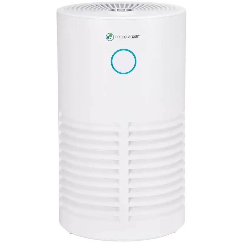 GermGuardian - 15-inch 4-in-1 HEPA Filter Air Purifier for Homes, Medium Rooms, Allergies, Smoke, Dust, Dander - White