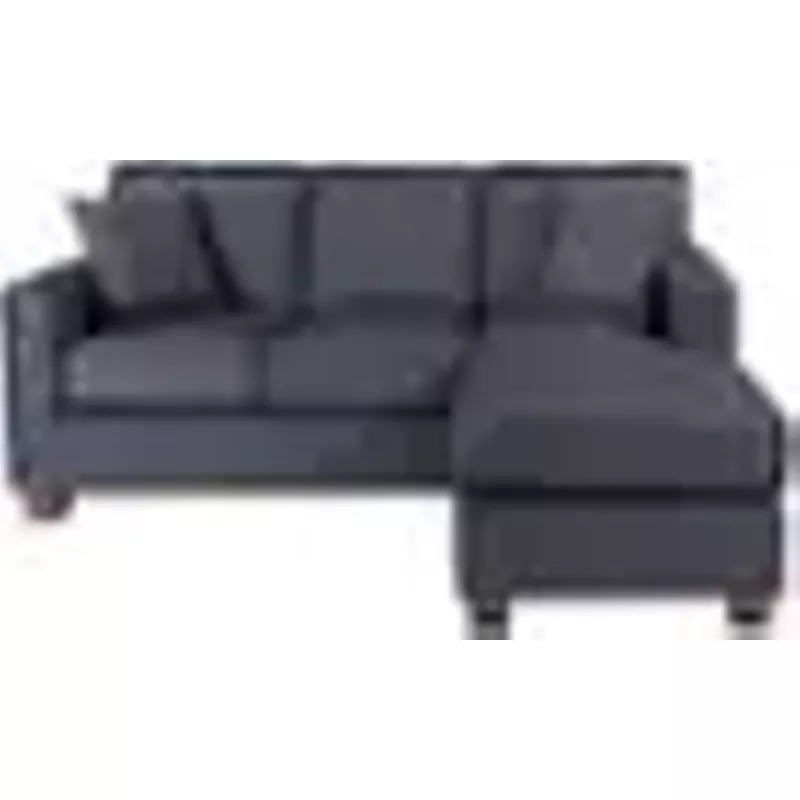 OSP Home Furnishings - Russell L-Shape Sectional Sofa - Navy
