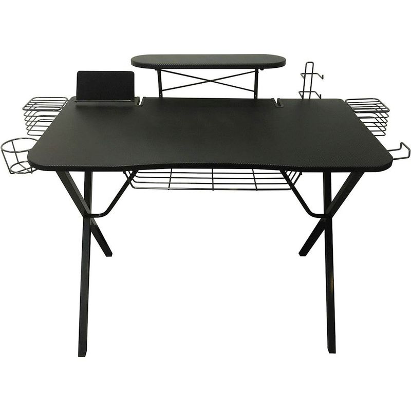 Front Zoom. Atlantic - Gaming Pro Straight Computer Desk - Charcoal