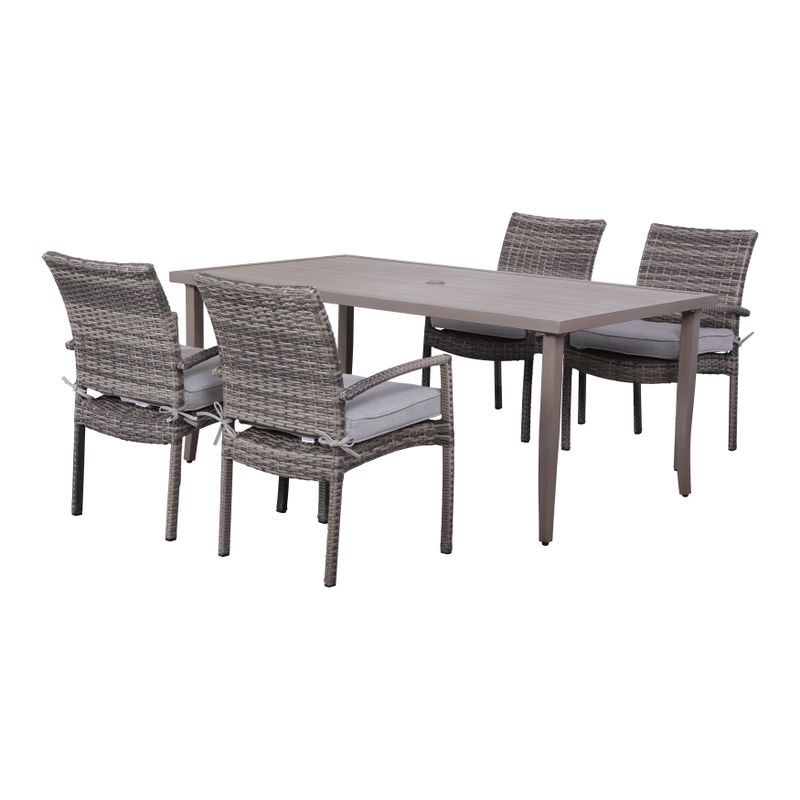 LSI  Rectangle 5 Piece Dining Set With Cushions - 5-Piece Sets