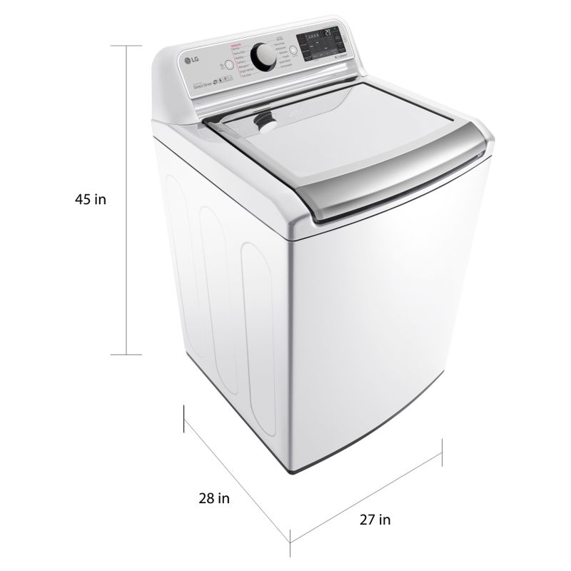 LG - 5.2 Cu. Ft. 14-Cycle Top-Loading Washer - White