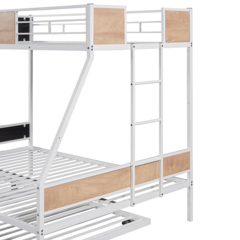 Nestfair Twin over Full Bunk Bed with Trundle - Black