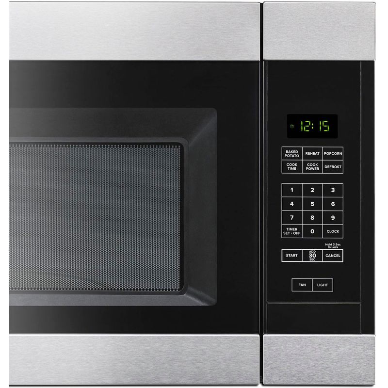 Alt View Zoom 1. Amana - 1.6 Cu. Ft. Over-the-Range Microwave - Black on stainless steel