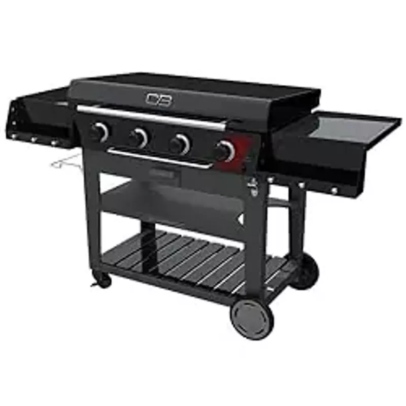 Charbroil® 36" Performance Series™ Deluxe Propane Gas Griddle with Cart 4 Burner Flat Top Grill, Black 463285924