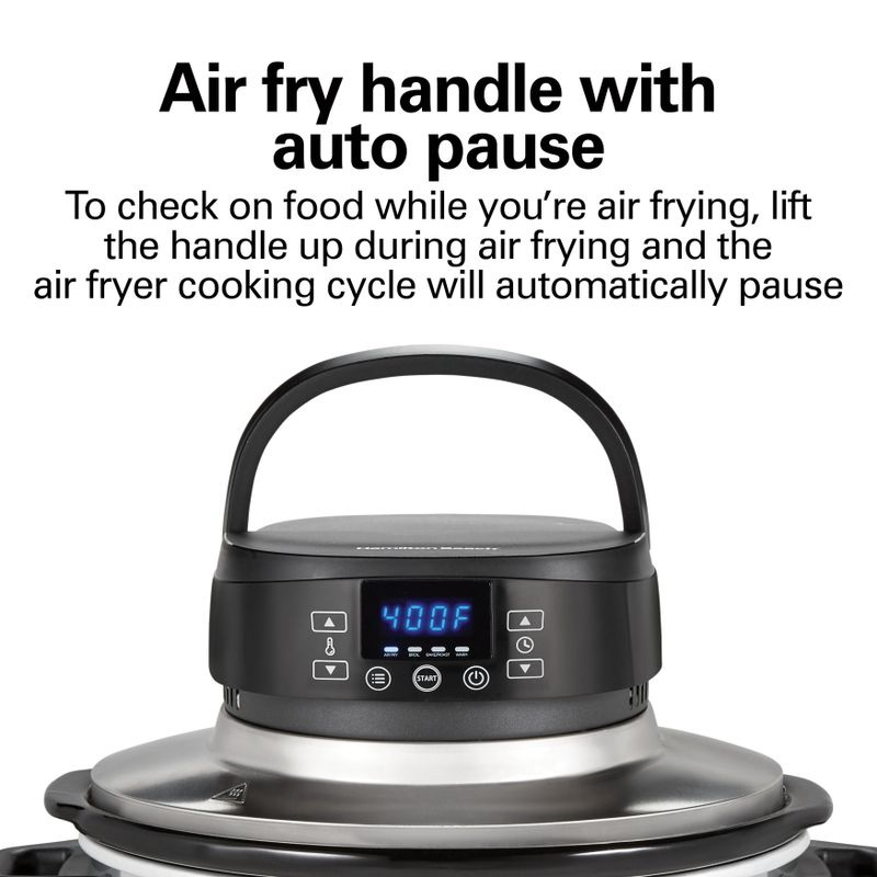 Hamilton Beach Air Fry Lid for 6 Quart Oval Slow Cookers - Black
