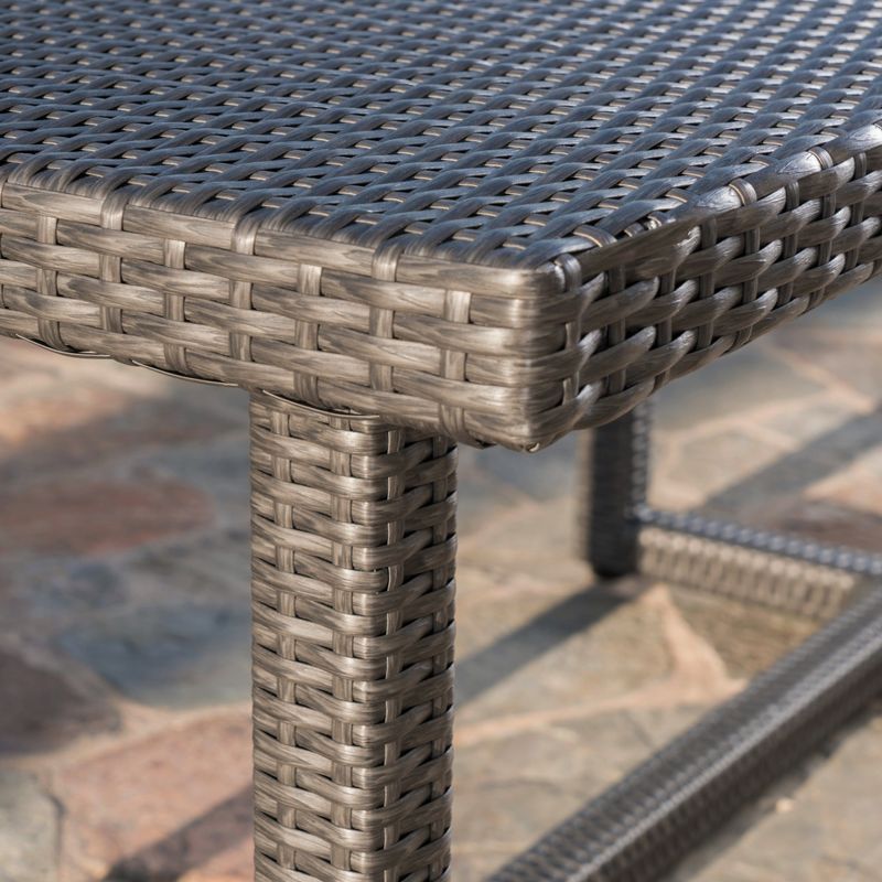 Santa Rosa Outdoor 59-inch Rectangle Wicker Dining Table by Christopher Knight Home - Grey