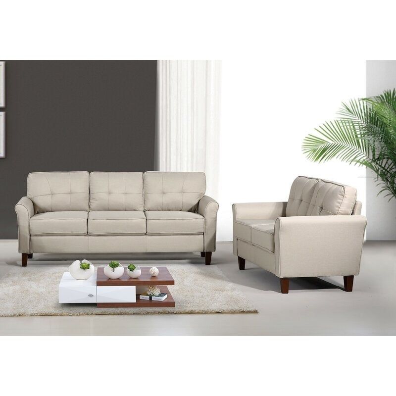 Kouchouk  2 Piece Living Room Set - Light Grey
