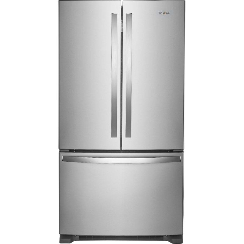 Front Zoom. Whirlpool - 25.2 Cu. Ft. French Door Refrigerator with Internal Water Dispenser - Stainless Steel