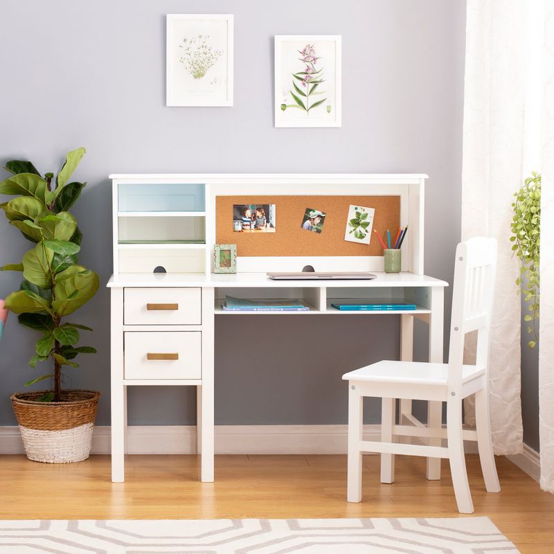 Guidecraft Kid's Taiga Desk and Hutch - Blue