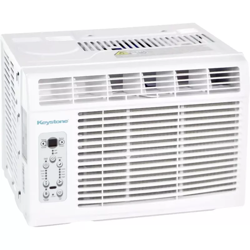 Keystone - 5,000 BTU Window-Mounted Air Conditioner with Follow Me LCD Remote Control