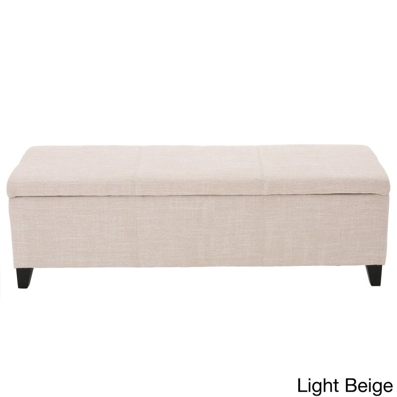 Lucinda Fabric Storage Ottoman Bench by Christopher Knight Home - Sand