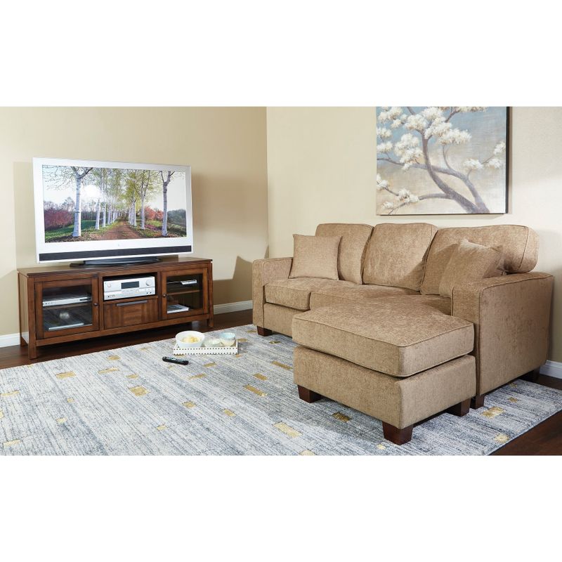 Copper Grove Cleome Reversible Chaise Sectional Sofa - Taupe