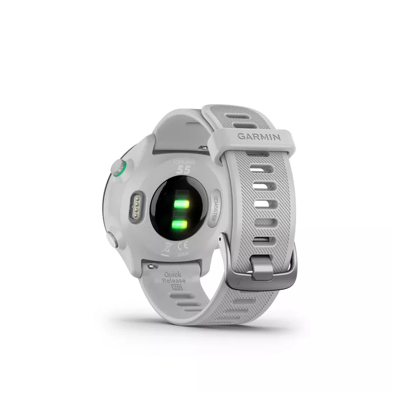 Garmin - Forerunner 55 GPS Smartwatch 42mm Fiber-Reinforced Polymer - Whitestone