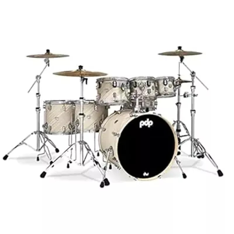 Pacific Drums & Percussion Drum Set PDP Concept Maple 7-Piece, Twisted Ivory Shell Pack (PDCM2217TI)
