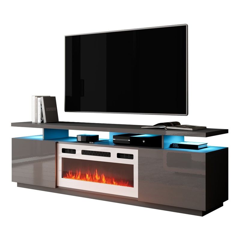 Rent to own EvaKWH Modern 71inch Electric Fireplace TV Stand White