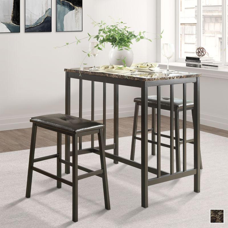 Creswell 3-Piece Counter Height Dining Set - Black