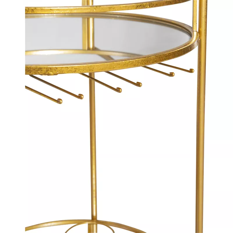 Sofkee Round Bar Cart Gold
