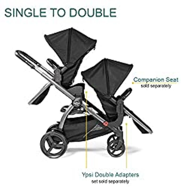 Peg Perego Ypsi – Compact Single to Double Stroller – Compatible with All Primo Viaggio 4-35 Infant Car Seats & Ypsi Bassinets - Made...