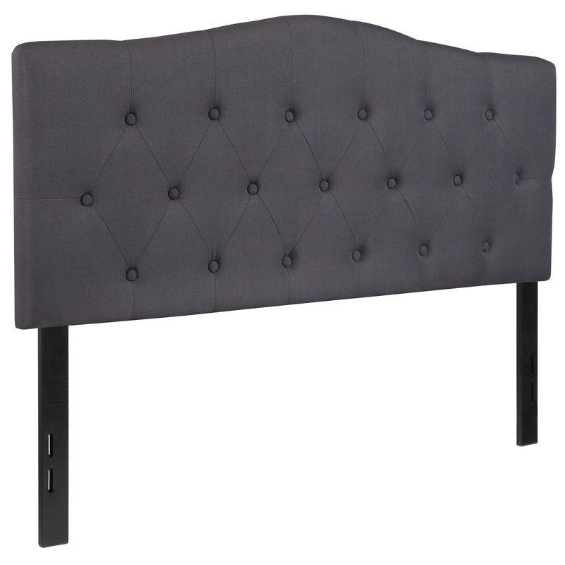 Cambridge Arched Button Tufted Upholstered Headboard - Dark Brown - Queen